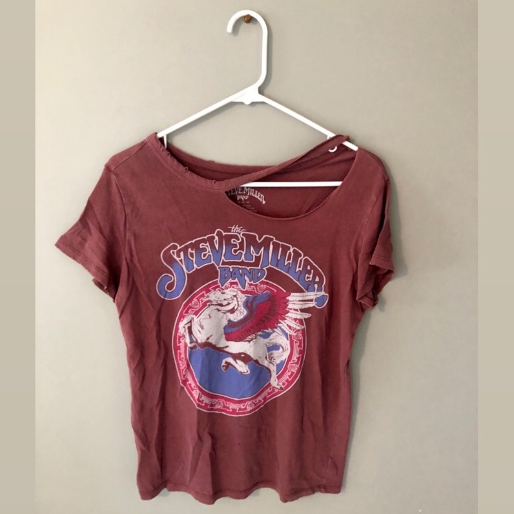 American Eagle Ripped Band Tee